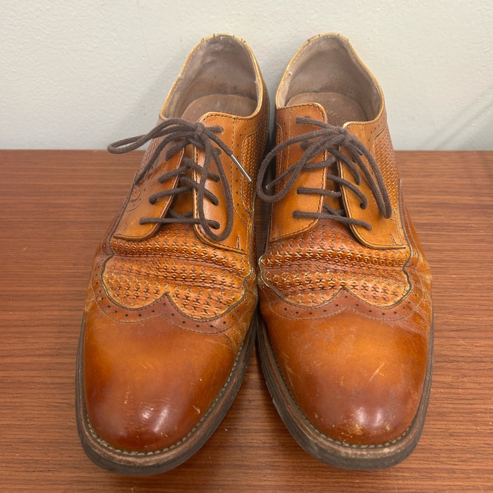 Stacy Adams Tan Leather Oxfords